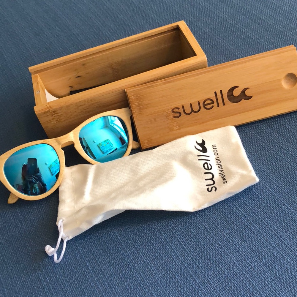 NEW Swell Alani Polarized Bamboo Sunglasses